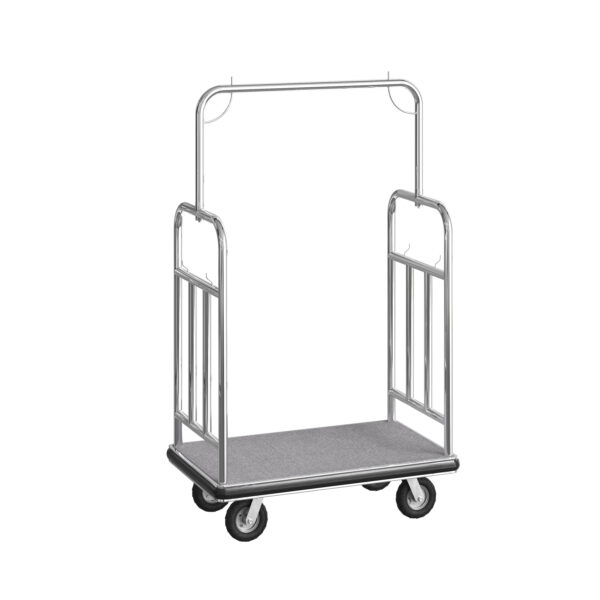 Boutique Luggage Cart  - Stainless Steel/Grey