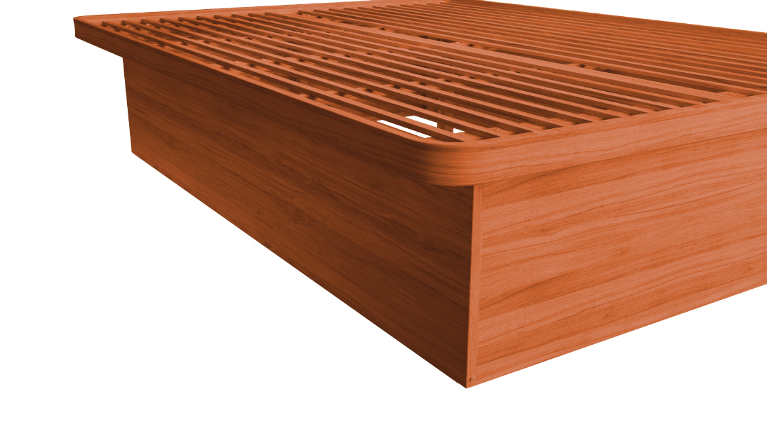 SleepNest Woodgrain Platform Bed - Sienna